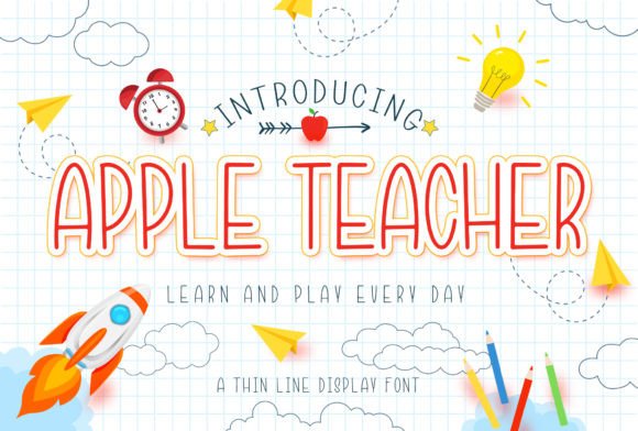 Apple Teacher: A Cute Display Font for Web Design