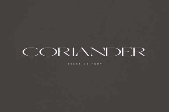 Coriander: An Elegant Display Font for Unique Branding