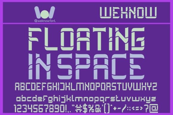 Floating on Space: A Dreamy Display Font for Makers