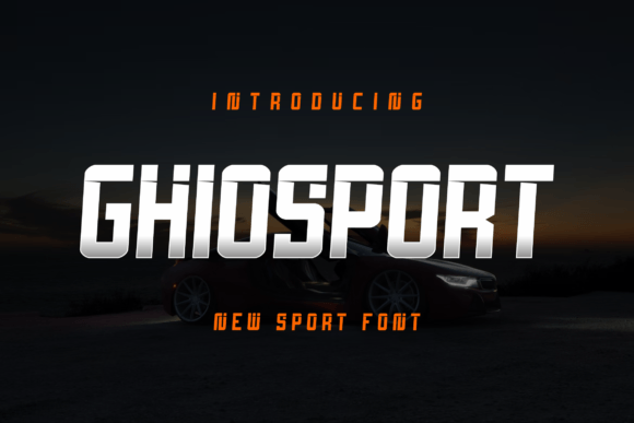 Ghiosport: A Sporty Display Font for Your Brand
