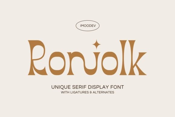 Roniolk: A Modern Display Font for Bold Branding