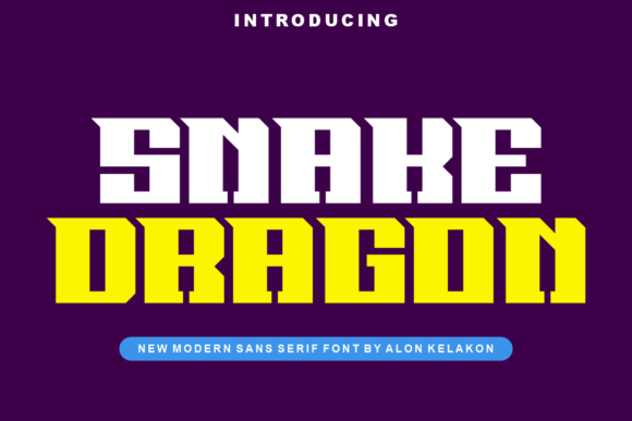 Snake Dragon: A Modern Display Font for Editorial Design