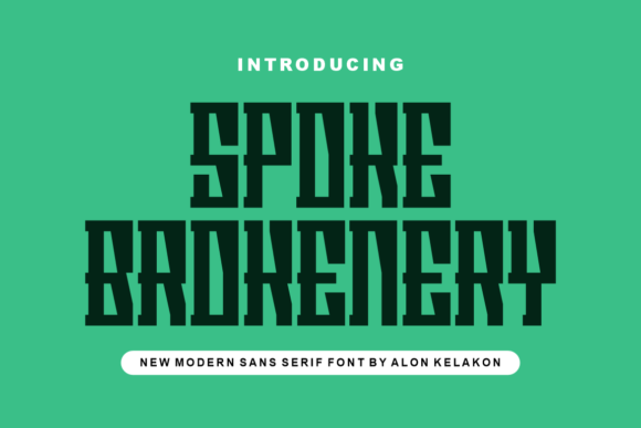 Spoke Brokenery: A Modern Display Font for Editorial Design
