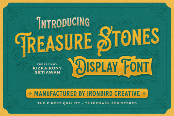 Treasure Stones: A Bold Victorian Display Font Review